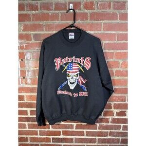 Vintage Y2k Patriots Trained To Kill Crewneck Black Sweater Military Adult XL